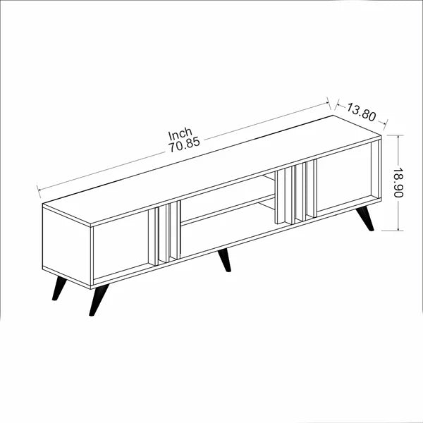 Solid Wood Koopman TV Stand for TVs up to 78" Modern and Contemporary Design