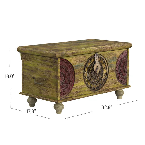 Kowalsky Solid Wood Coffee Table with Storage Perfect for Living Room