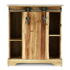Krause 39'' Tall Solid Wood 1 - Door Accent Cabinet Bringing A Raw Natural Touch To Your Space