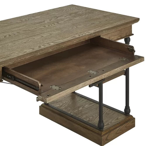 Brown Solid Wood Desk Anchor your Office in On-Trend Style Modern Farmhouse