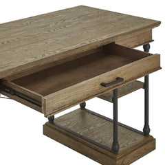 Brown Solid Wood Desk Anchor your Office in On-Trend Style Modern Farmhouse
