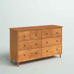 Caramel Lafever 6 Drawer 57'' W Modern Design Six-Drawer Double Dresser