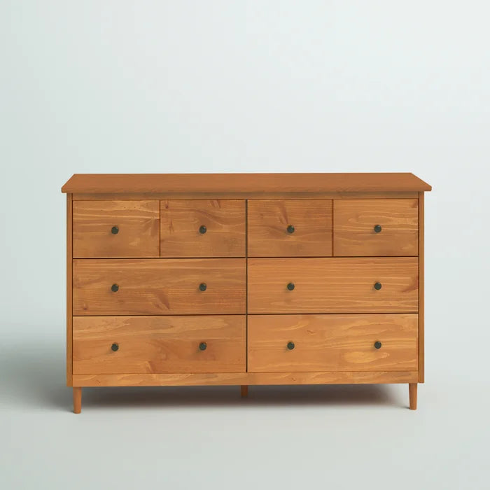 Caramel Lafever 6 Drawer 57'' W Modern Design Six-Drawer Double Dresser