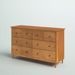 Caramel Lafever 6 Drawer 57'' W Modern Design Six-Drawer Double Dresser