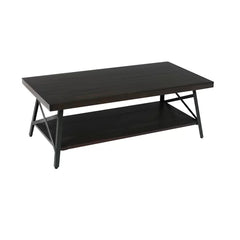 Espresso Laguna Solid Wood 4 Legs Coffee Table with Storage