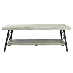 Light Gray Laguna Solid Wood 4 Legs Coffee Table with Storage