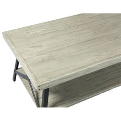 Light Gray Laguna Solid Wood 4 Legs Coffee Table with Storage