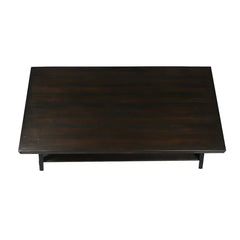 Espresso Laguna Solid Wood 4 Legs Coffee Table with Storage