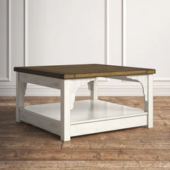 Lainey Square Cocktail Table Farmhouse Style Perfect for Living Room
