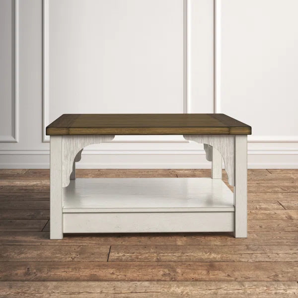 Lainey Square Cocktail Table Farmhouse Style Perfect for Living Room