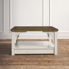 Lainey Square Cocktail Table Farmhouse Style Perfect for Living Room