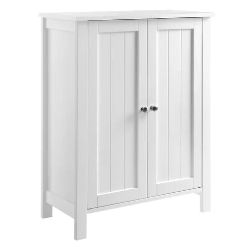 White Laken 23.6'' W x 31.6'' H x 11.8'' D Free-Standing Bathroom Cabinet