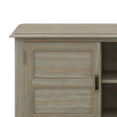 Distressed Gray Solid Wood TV Stand for TVs up to 60"This TV Stand Has Plenty of Storage and Space for All your Media and Gaming Devices