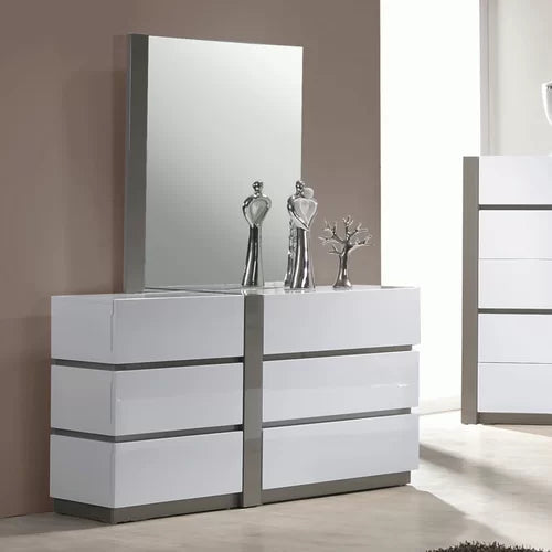 Lamantia 6 Drawer 59'' W with Mirror Indoor Aesthetic Design