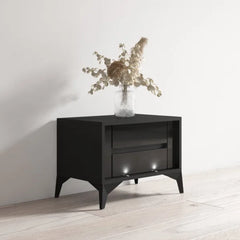 Black Lamerle 17.7'' Tall 2 - Drawer Modern Nightstand Perfect for Bedside