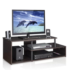 Espresso Lancaer TV Stand for TVs up to 48" with Sound Bar Shelf and Four Spacious Shelves