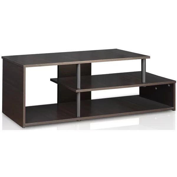 Espresso Lancaer TV Stand for TVs up to 48" with Sound Bar Shelf and Four Spacious Shelves