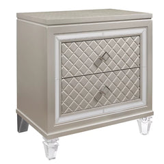 Lancaster 26'' Tall 2 - Drawer Nightstand in Champagne Transitional Style