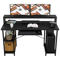Black Landing Desk Highly Functional with a Large Workspace Design