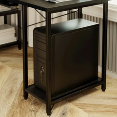 Black Landing Desk Highly Functional with a Large Workspace Design