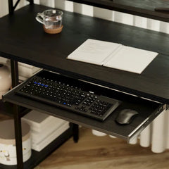 Black Landing Desk Highly Functional with a Large Workspace Design