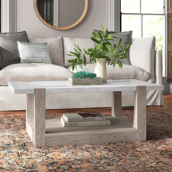 Landover Sled Coffee Table with Storage Brings a Touch of Sophistication to your Living Space