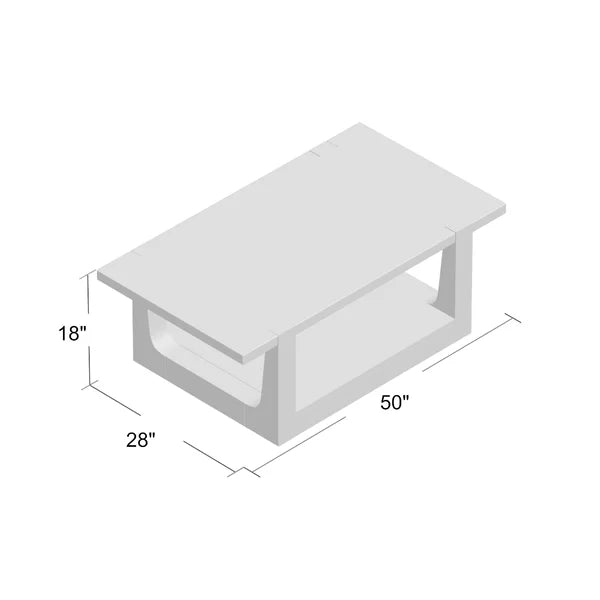 Landover Sled Coffee Table with Storage Brings a Touch of Sophistication to your Living Space