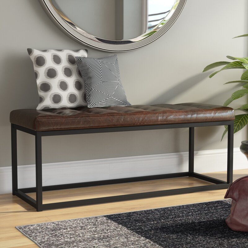Faux Leather Bench in your Entryway, Living Room, Or By the Foot of your Bed, this Versatile Bench Lends A Seat in Any Space