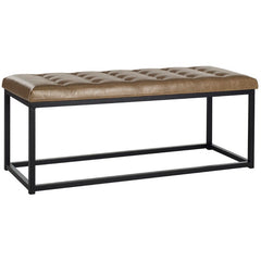Tan Landry Faux Leather Bench in your Entryway, Living Room, Or By The Foot of your Bed, this Versatile Bench Lends A Seat in Any Space