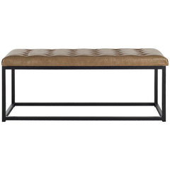 Tan Landry Faux Leather Bench in your Entryway, Living Room, Or By The Foot of your Bed, this Versatile Bench Lends A Seat in Any Space