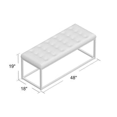 Faux Leather Bench in your Entryway, Living Room, Or By the Foot of your Bed, this Versatile Bench Lends A Seat in Any Space