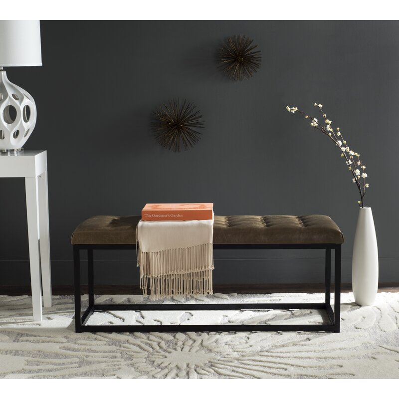 Tan Landry Faux Leather Bench in your Entryway, Living Room, Or By The Foot of your Bed, this Versatile Bench Lends A Seat in Any Space
