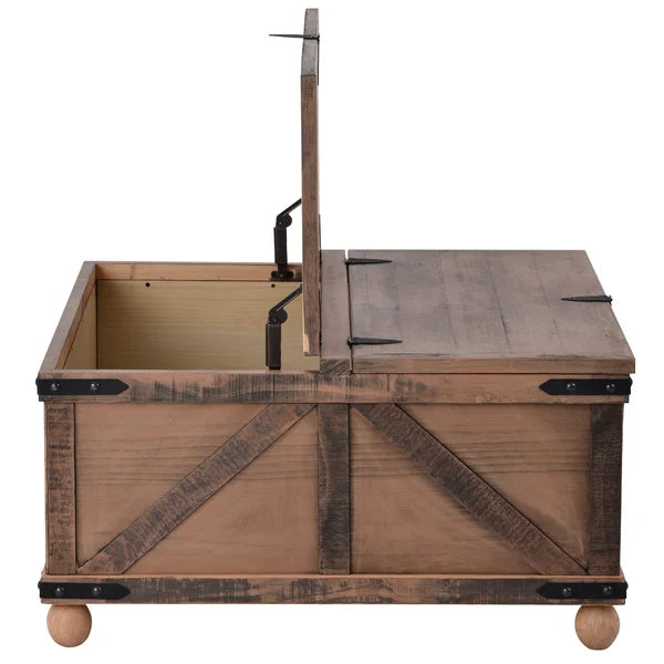 Lanissa Lift Top Solid Wood Coffee Table with Storage Double up on Form and Function