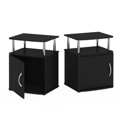 23.9'' Tall Block End Table Set (Set of 2) Open Lower Shelf Down Below Offer Plenty of Space for you to Tuck Away Books and Other Accents
