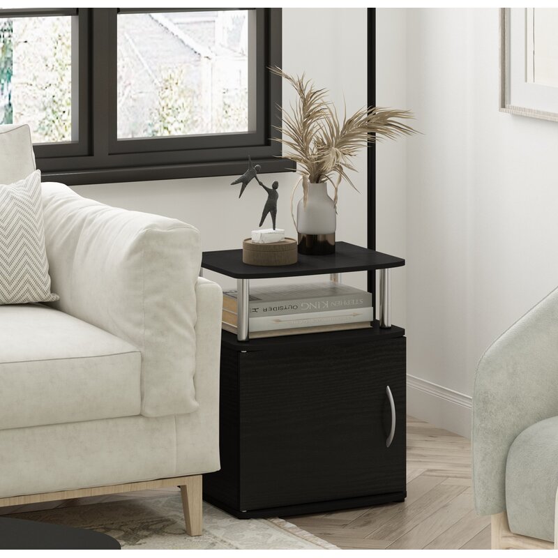 23.9'' Tall Block End Table Set (Set of 2) Open Lower Shelf Down Below Offer Plenty of Space for you to Tuck Away Books and Other Accents