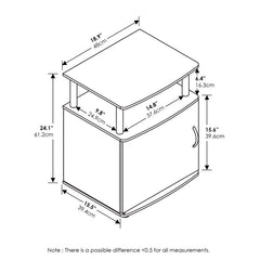 23.9'' Tall Block End Table Set (Set of 2) Open Lower Shelf Down Below Offer Plenty of Space for you to Tuck Away Books and Other Accents