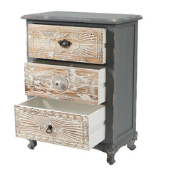 Lanston 32.1'' Tall Solid Wood 3 - Drawer Accent Chest Add Rustic Charm and a Vintage Style