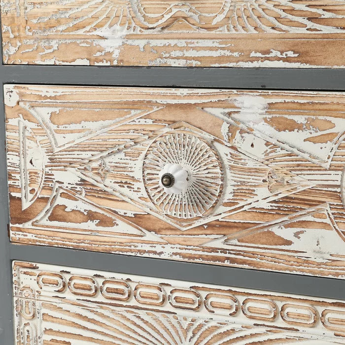 Lanston 32.1'' Tall Solid Wood 3 - Drawer Accent Chest Add Rustic Charm and a Vintage Style