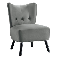 Accent Chair - Grey Add Vibrant Accent to your Home's Modern Decor. The Velvet Covering of this Retro-Inspired Accent Chair