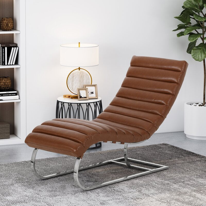 Channel Stitch Chaise Lounge Bring A Dash of Comfort and Relaxation to your Home S-Shape Seat
