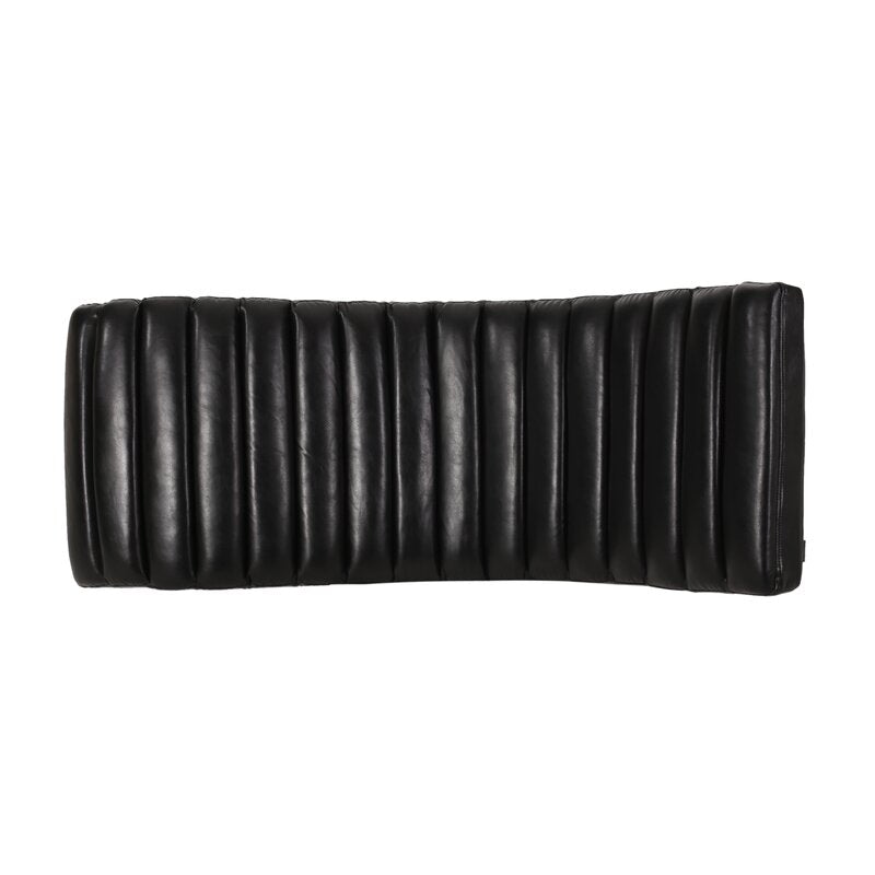 Midnight Black Channel Stitch Chaise Lounge Bring A Dash of Comfort and Relaxation to your Home S-Shape Seat
