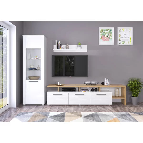 Larzelere Solid Wood TV Stand for TVs up to 88" Perfect for Living Room with Cable Management