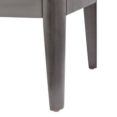 Lauria 21.7'' Tall 1 - Drawer Solid Wood Nightstand in Charcoal Gray