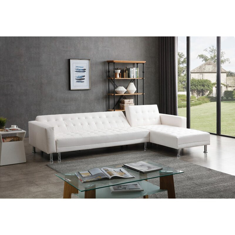 Sectional sleeper sofa store faux leather