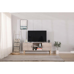 Gray Lauzon TV Stand for TVs up to 65" Constructed of High Grade MDF and Laminate