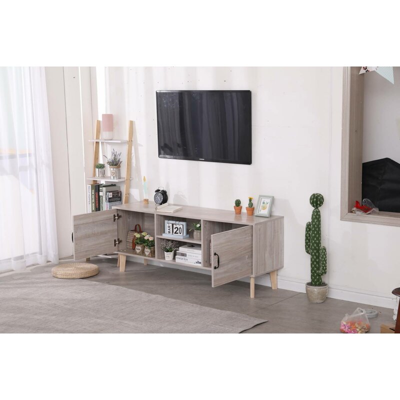 Lauzon TV Stand for TVs up to 65" Open Center Shelving Area