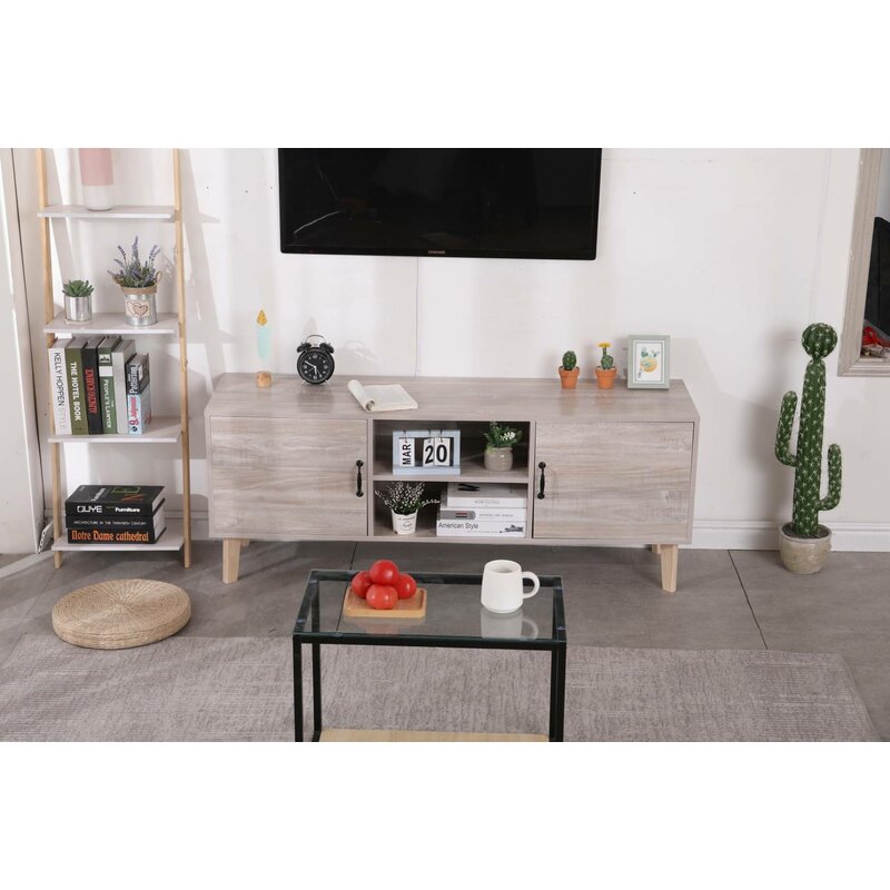 Lauzon TV Stand for TVs up to 65" Open Center Shelving Area