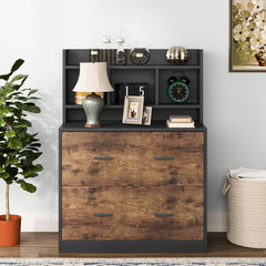 Lavarity 29.53'' Wide 2 Drawer Heavy Duty Designs 3 Small Open Storage