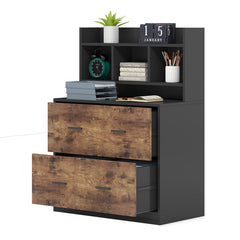 Lavarity 29.53'' Wide 2 Drawer Heavy Duty Designs 3 Small Open Storage