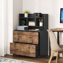 Lavarity 29.53'' Wide 2 Drawer Heavy Duty Designs 3 Small Open Storage